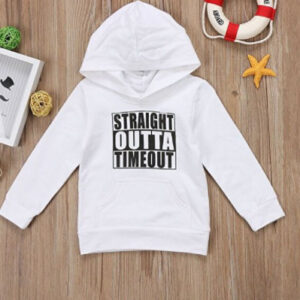 Children's hooded sweater letter top